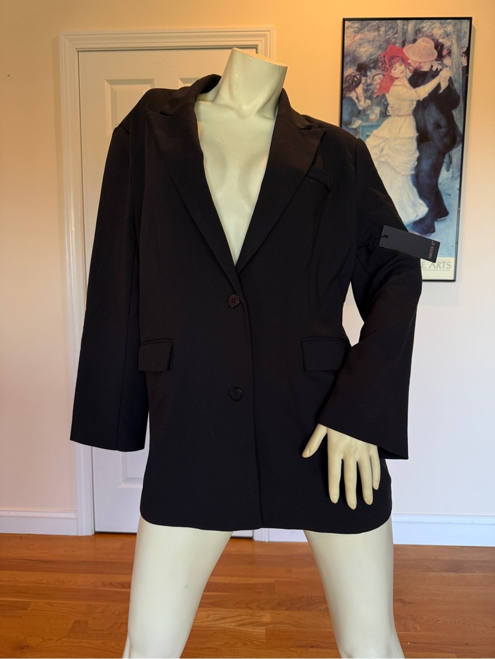 Forever 21 Black Tailors Oversized Blazer